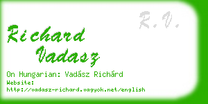richard vadasz business card