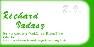 richard vadasz business card